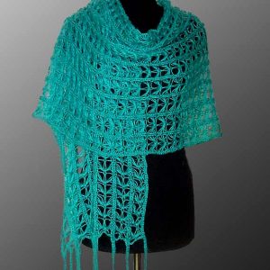 Lace woolen shawl