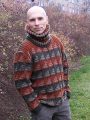 Men's handmade sweater with a removable collar Roby