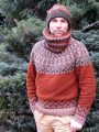 Men's sweater with Icelandic pattern Husky