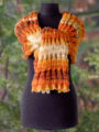 Women's woolen shawl Angora Elite Brown