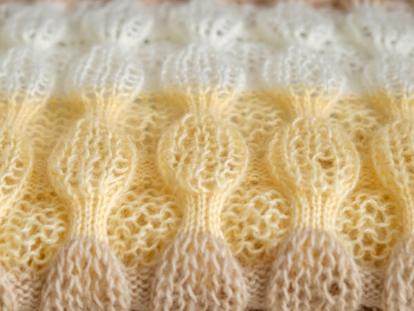 shawl made of natural yarn